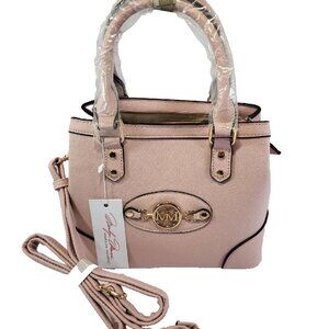 Marilyn Monroe Pink Handbag Small Faux Leather Gold Accents New
